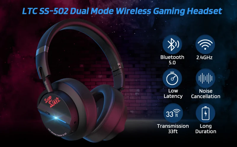 Redragon x LTC 2.4GHz/BT Wireless Headphones with Mic