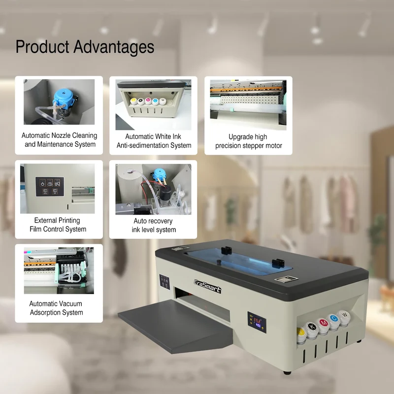 Erasmart Professional DTF Printer A3 A4 DTF Printer L1800 1390 Printing Machine Printer Kits