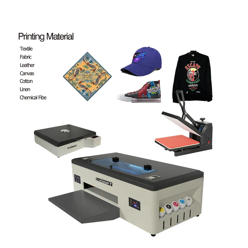 Erasmart Professional DTF Printer A3 A4 DTF Printer L1800 1390 Printing Machine Printer Kits
