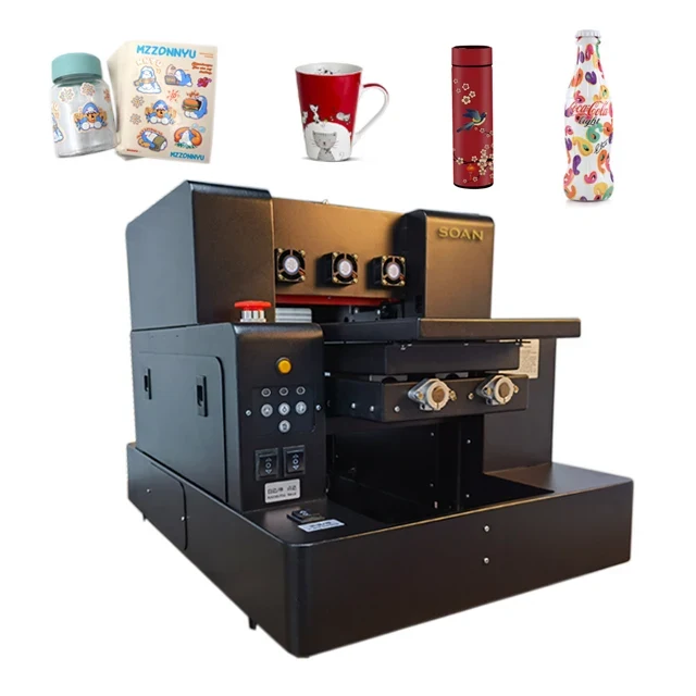 The Popular A3 Size UV DTF Printer 6 Digital Logo Printing Machine Glass Metal Leather Phone Case UV Flatbed Printer Machine