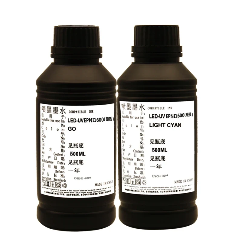 Wholesale UV Ink for Eps I1600 U1 Printhead Uv Flatbed Printer Ink 500ml Bottles LED Uv Ink for Wall Printer Cmykw Eps I1600 Ink