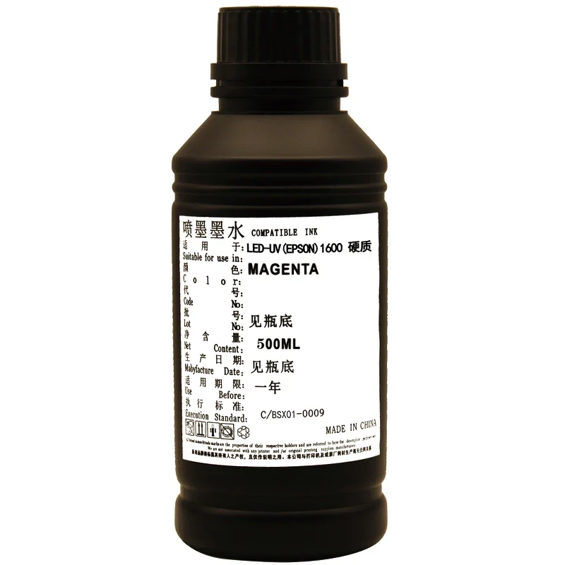 Wholesale UV Ink for Eps I1600 U1 Printhead Uv Flatbed Printer Ink 500ml Bottles LED Uv Ink for Wall Printer Cmykw Eps I1600 Ink