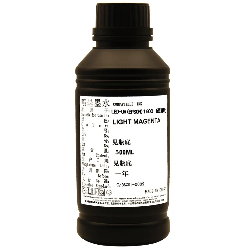 Wholesale UV Ink for Eps I1600 U1 Printhead Uv Flatbed Printer Ink 500ml Bottles LED Uv Ink for Wall Printer Cmykw Eps I1600 Ink