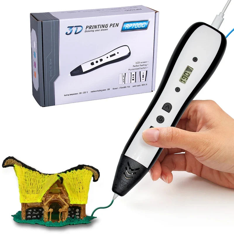 JER Hot Sales 3d Pen 3d Drawing Printer Pen with LCD Display Professional 3d Printing Pen Child Wireless