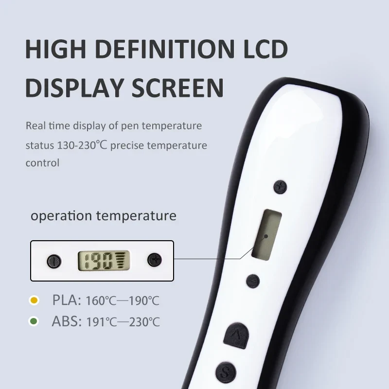 JER Hot Sales 3d Pen 3d Drawing Printer Pen with LCD Display Professional 3d Printing Pen Child Wireless