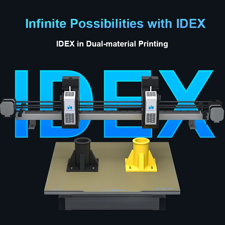 MD-400D Professional Core XY 3D Printer Auto-Levelling Dual Nozzles High-Speed 1-Year Warranty Prototyping Rapid Prototyping Two