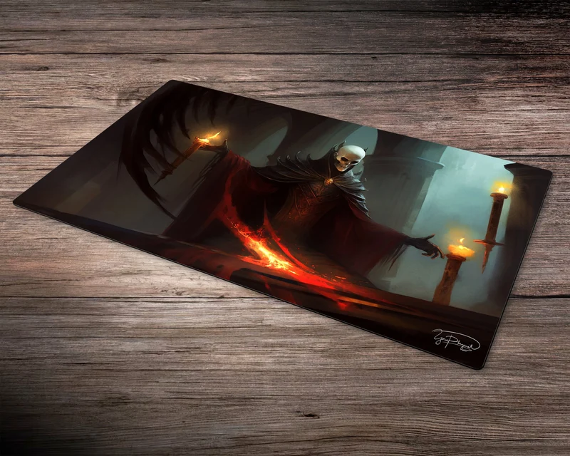 Candlelit Demon - MTG Spielmatte - 24 x 14 inches - MTG Geschenke - MTG Zubehör - Magie Tischmatte