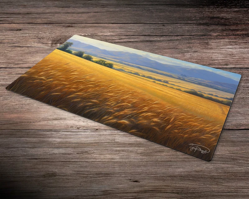 Wheat Fields Plains Serenade - MTG Spielmatte - 24 x 14 inches - MTG Geschenke - MTG Zubehör - Magie Tischmatte - Stitched Playmat