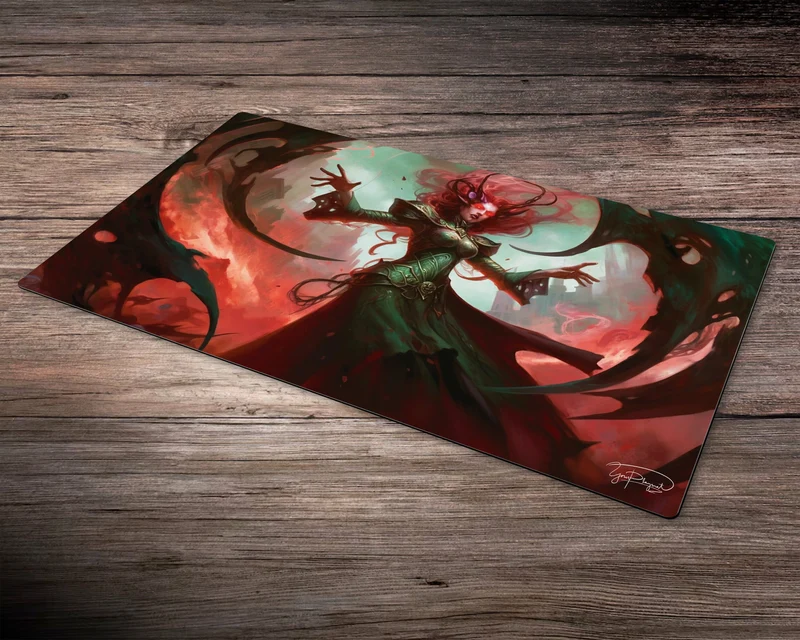 Emerald Inferno - MTG Spielmatte - 24 x 14 inches - MTG Geschenke - MTG Zubehör - Magie Tischmatte