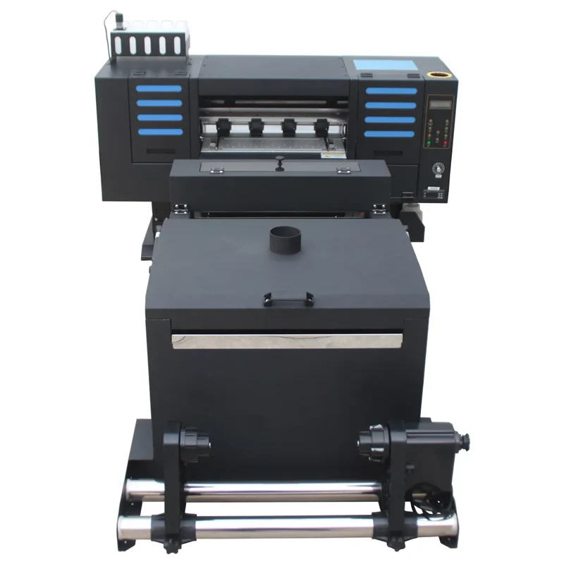 DTF Printer 42cm Width 2 I3200 XP600 Heads Transfer PET Film T-shirt Printer Machine with Automatic Powder Shaking