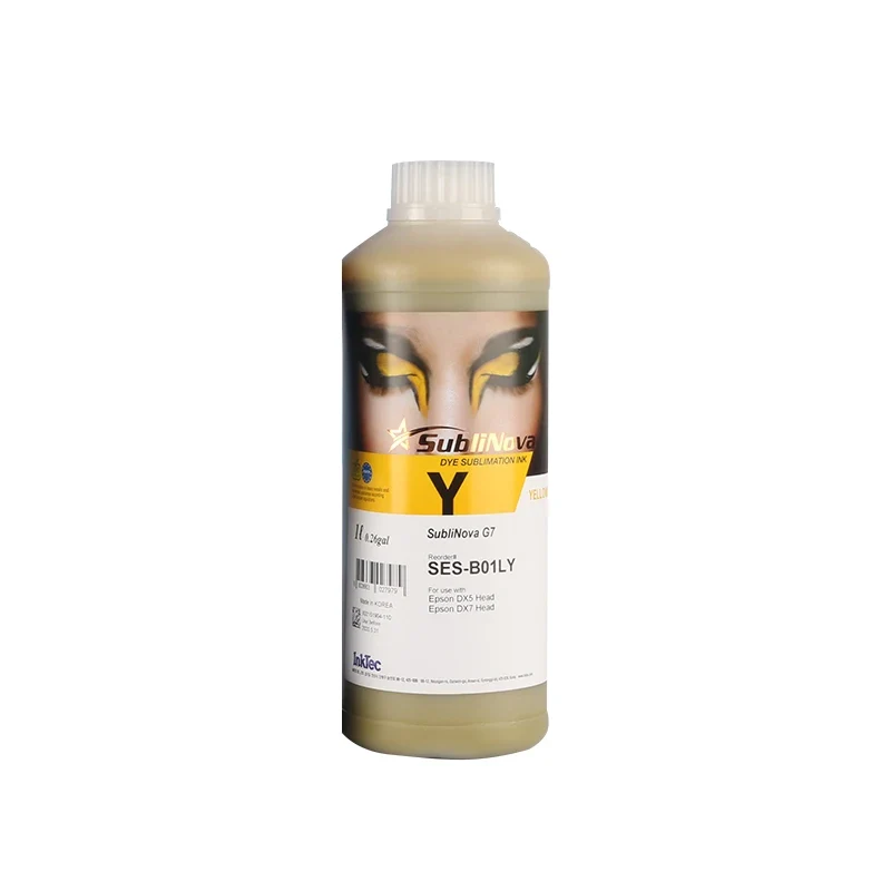 1 Bottle 4 Color 1000ml Hot Sale New Model SES G7 Korea Inktec Sublinova Sublimation Dye Ink