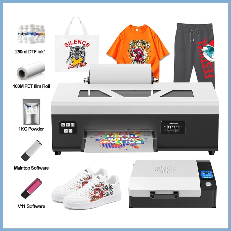 EU Warehouse DTF Printer L805 L800 A4 PET Film Printer Direct-to-Film Transfer on T-Shirts Hoodies Denim Bags Ready to Ship