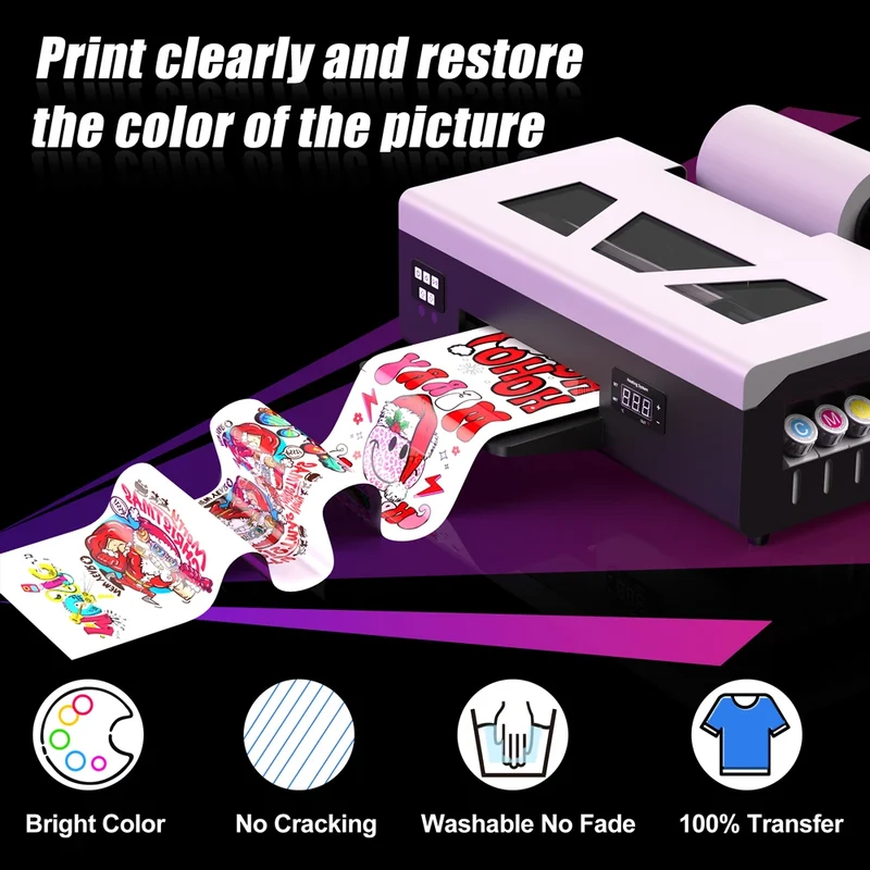EU Warehouse DTF Printer L805 L800 A4 PET Film Printer Direct-to-Film Transfer on T-Shirts Hoodies Denim Bags Ready to Ship