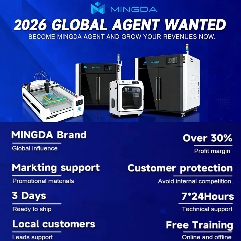 Distributors Wanted 3d Drucker MD-400D IDEX Dual Extruder Large Scale Shoes 3d Printer Filamento Petg ABS TUP PLA Impresora 3d