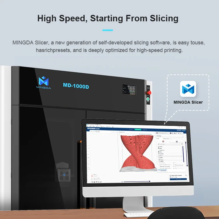 MD-1000D Large Format 1000*1000*1000mm High Speed Remote Control Car Clipper 3d Printer Fdm for Car Parts