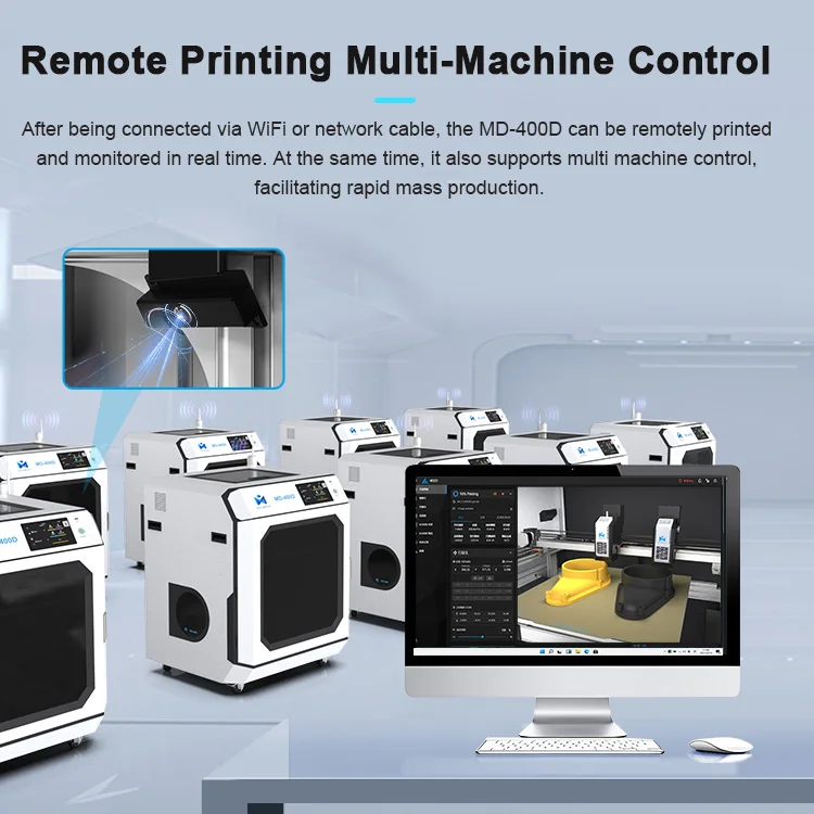 MD-400D Special Offer IDEX Hot Selling Stock 400*400mm Asa 3d Printer