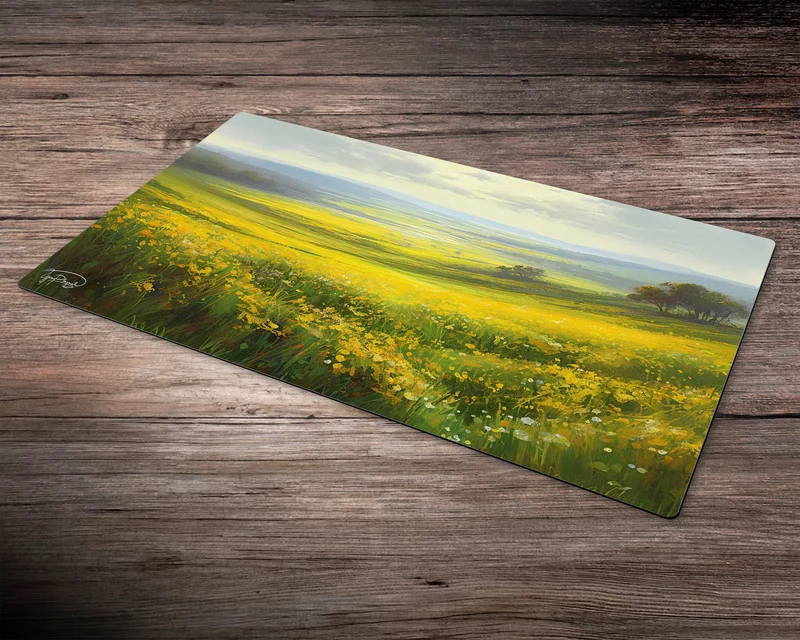 Golden Plains - MTG Spielmatte - 24 x 14 inches - MTG Geschenke - MTG Zubehör - Magie Tischmatte