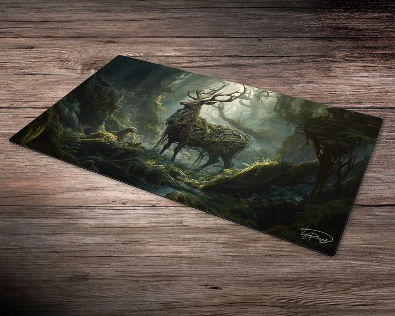 Forest Grove Guardian - MTG Spielmatte - 24 x 14 inches - MTG Geschenke - MTG Zubehör - Magie Tischmatte