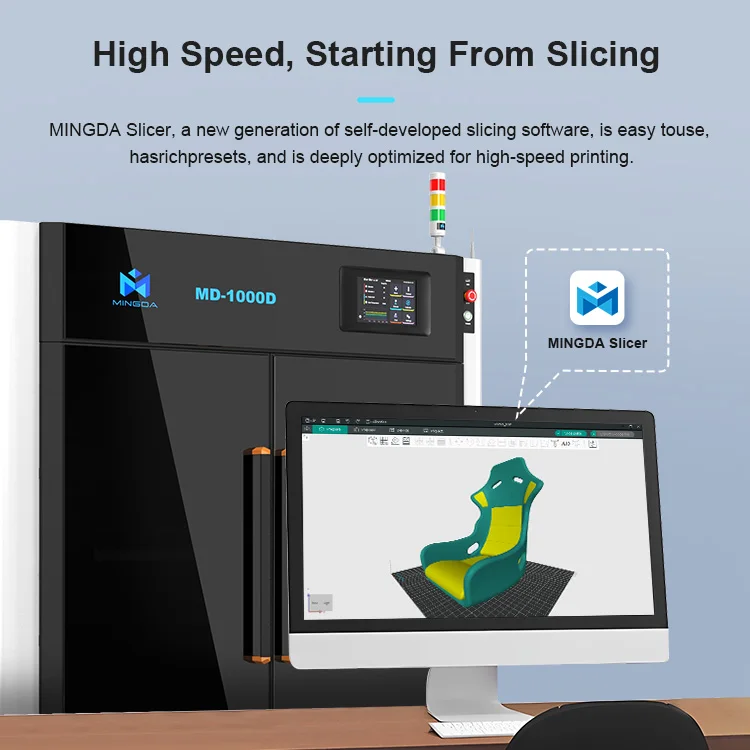Mingda Big Industrial Impresora 3d Printing Machine 1000mm Large 3d Printer Car Bumper Industrial Stampante 3d