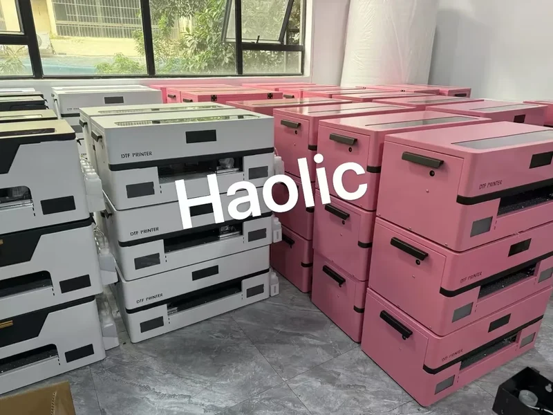 Haolic Pink 13inch DTF Printer XP600 A3 Ideal for Custom T Shirt Printing Apparel Transfers