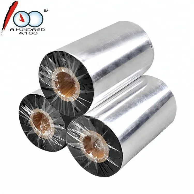 110mm * 300m Enhanced Wax Thermal Transfer Ribbon Barcode Thermal Ribbon Label Printing Ribbon