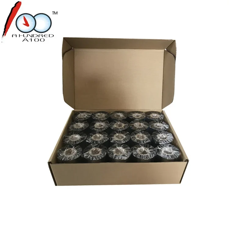 110mm * 300m Enhanced Wax Thermal Transfer Ribbon Barcode Thermal Ribbon Label Printing Ribbon