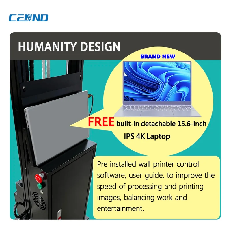 CENND LC-A2C Portable Semi-Automatic UV Inkjet 6-Color Wheel Wall Printer DX10 Print Head DTF 3D Effect New 2-Year Warranty