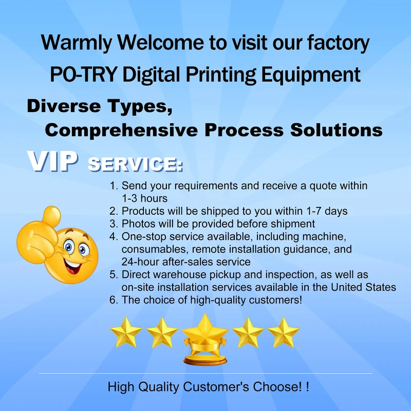 Po-try 60CM I3200 2 Heads A2 PET Transfer Film Roll-to-Roll New Pigment Ink 1 Year Warranty DTF Heat Transfer Printer