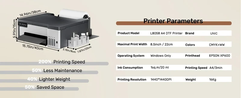 A3 DTF Printer T-Shirt Textile Printing Machine Heat PET Film DTF Printer A3 All in One DTF Printer A3