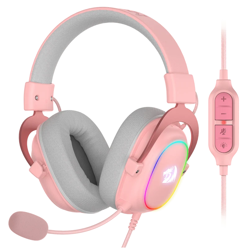 H510 ZEUS-X Cute Gaming Headphone with Mic (Pink Color)
