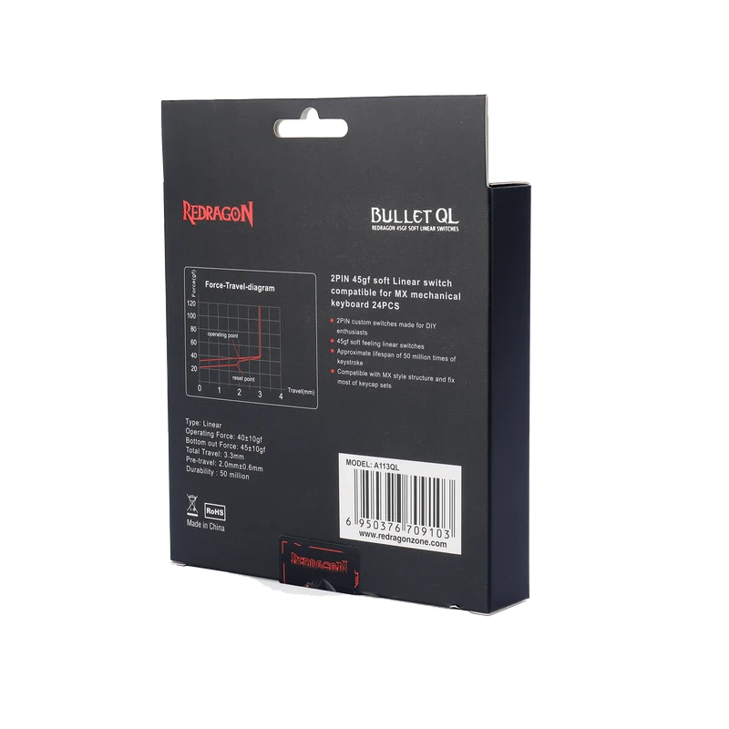 BULLET-QL A113 Soft Linear Mechanical Switch (24 pcs Switches)