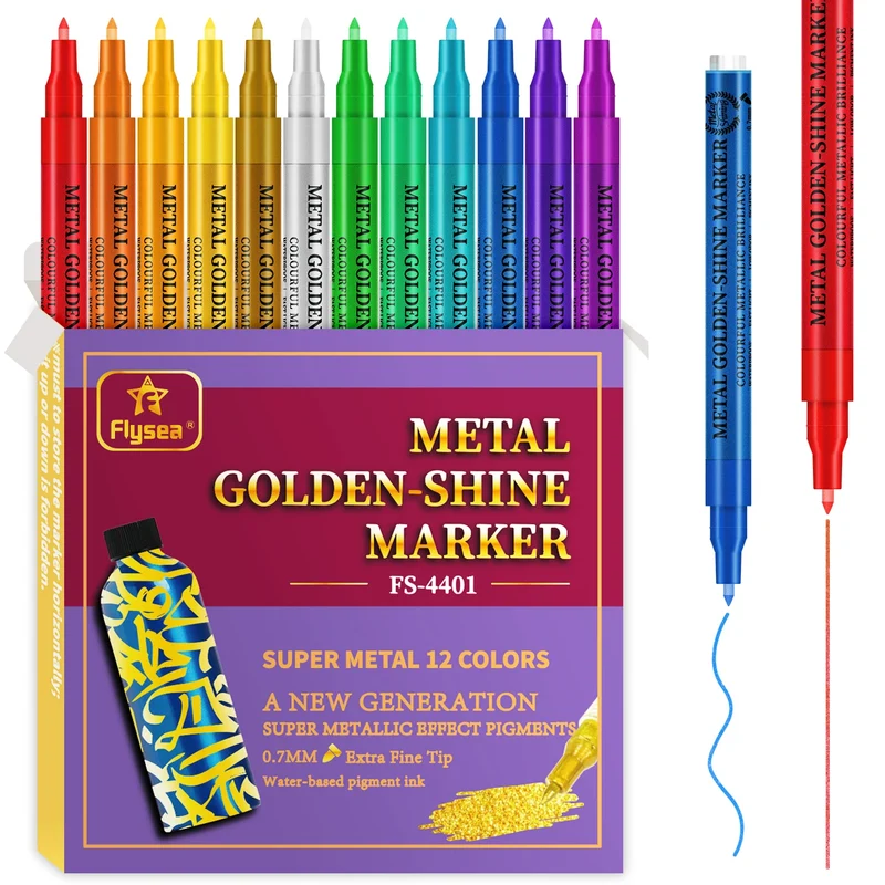 The New Listing Extra Fine Tip Metallic Permanent Markers for Artist Illustration, Crafts, Gift Card Making