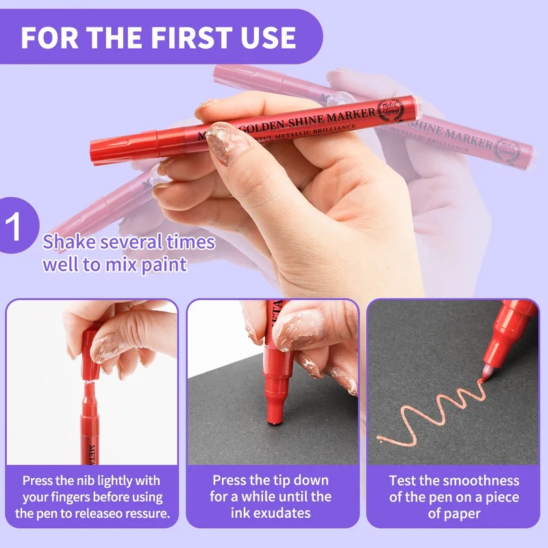 The New Listing Extra Fine Tip Metallic Permanent Markers for Artist Illustration, Crafts, Gift Card Making