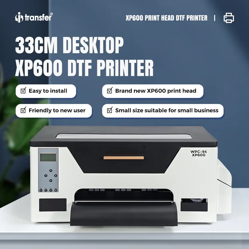 Fast Printing DTF Printer XP600 White Ink Circulation PET Film Print T Shirt Heat Transfer Machine Desktop A3 DTF Printer