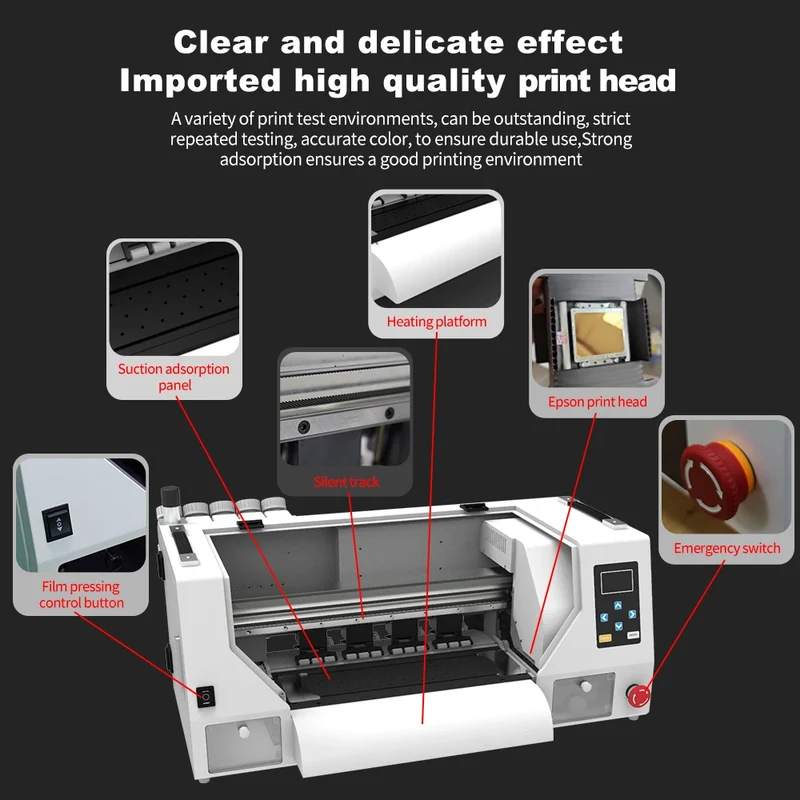 KECAI Dual Head Xp600 I1600 Dtf Inkjet Printing Pet Film Printer Machine A3 Dtf Printer for T-shirt
