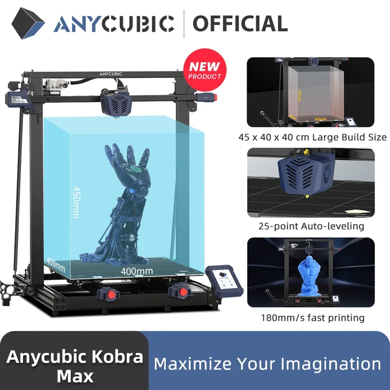 Anycubic 5X 10X Faster Kobra 2 Max Neo Pro Impresora Diy Anycubic Fdm Imprimante Impresora 3d Printing