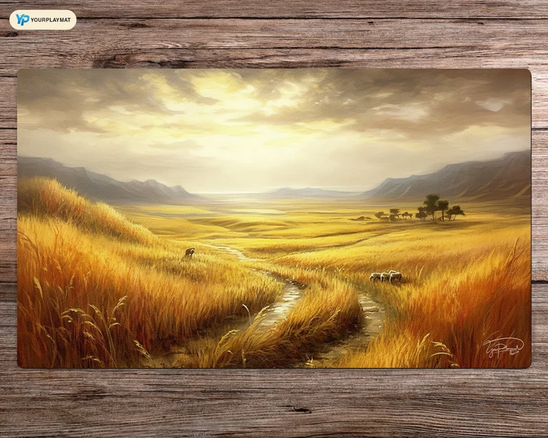 Serenity Plains - MTG Spielmatte - 24 x 14 inches - MTG Geschenke - MTG Zubehör - Magie Tischmatte