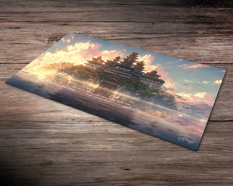 Serene Morning in Ancient Japan - MTG Spielmatte - 24 x 14 inches - MTG Geschenke - MTG Zubehör - Magie Tischmatte