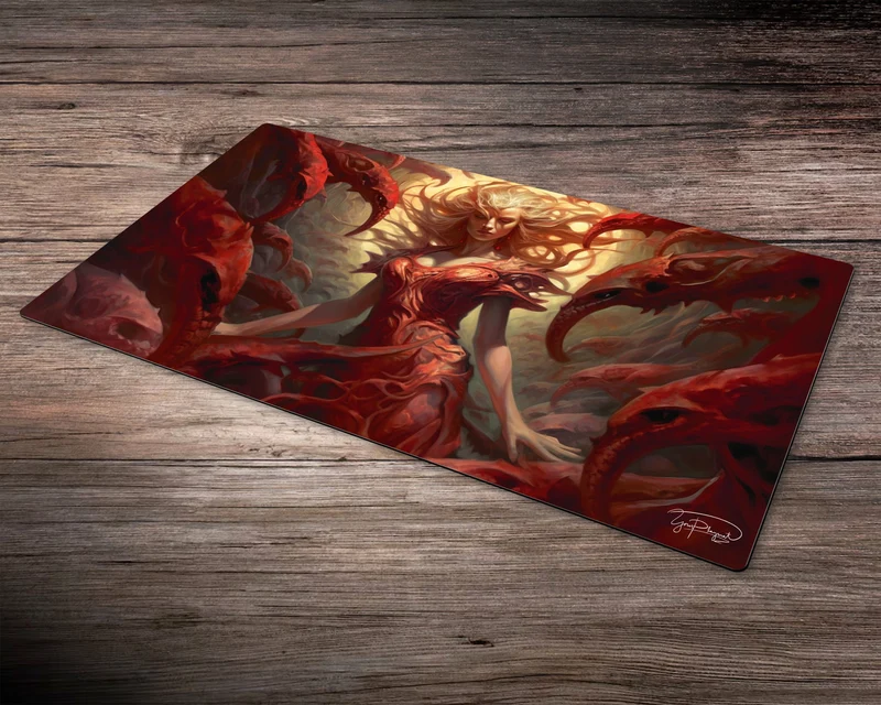 A Monochromatic Chaos in Red and White - MTG Spielmatte - 24 x 14 inches - MTG Geschenke - MTG Zubehör - Magie Tischmatte