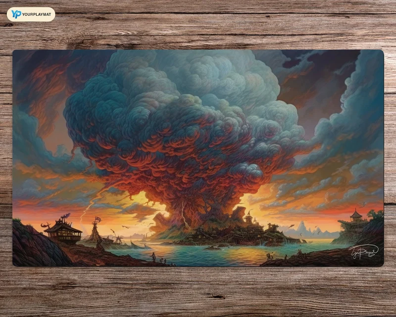 Smoky Horizons - MTG Spielmatte - 24 x 14 inches - MTG Geschenke - MTG Zubehör - Magie Tischmatte