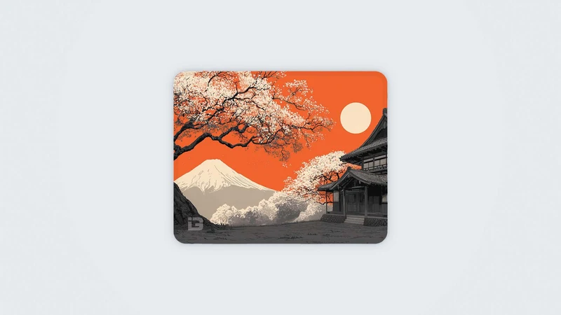 Orangefarbener Fuji-Sonnenuntergang