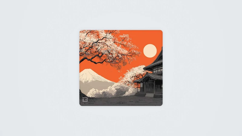 Orangefarbener Fuji-Sonnenuntergang