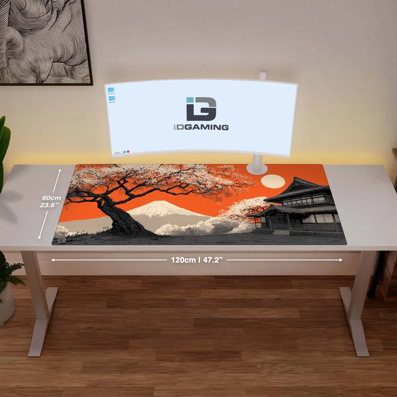 Orangefarbener Fuji-Sonnenuntergang
