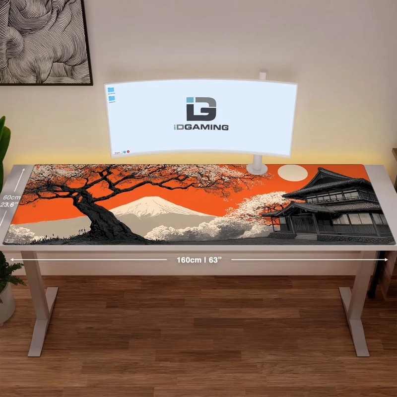 Orangefarbener Fuji-Sonnenuntergang