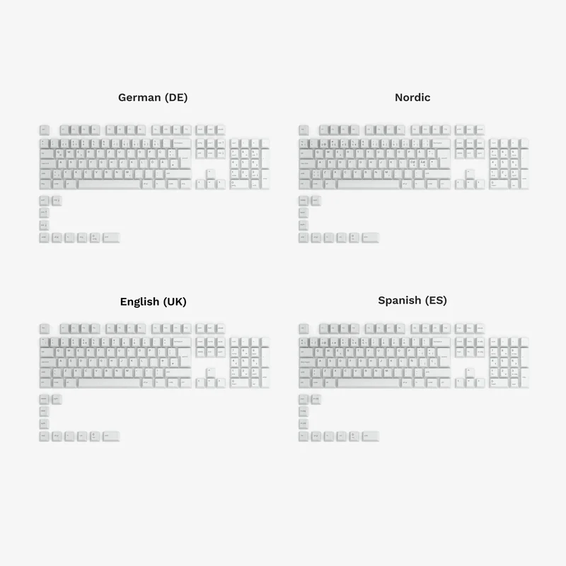 GPBT Arctic White Dye Sublimated Keycaps