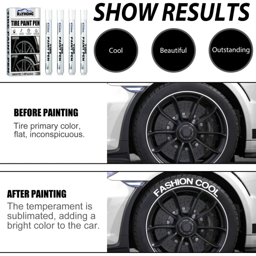 Rayhong Paint Car Tire Letter Decorative Modification Supplies Graffiti Tracing Birthmark Pen
