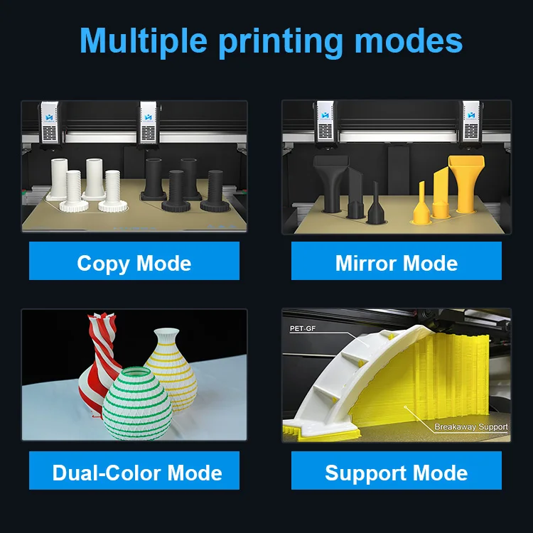 MD-400D Speed 400*400mm Auto Leveling Impresora 3d Multicolor Impresora 3d Plantillas Ortopedica