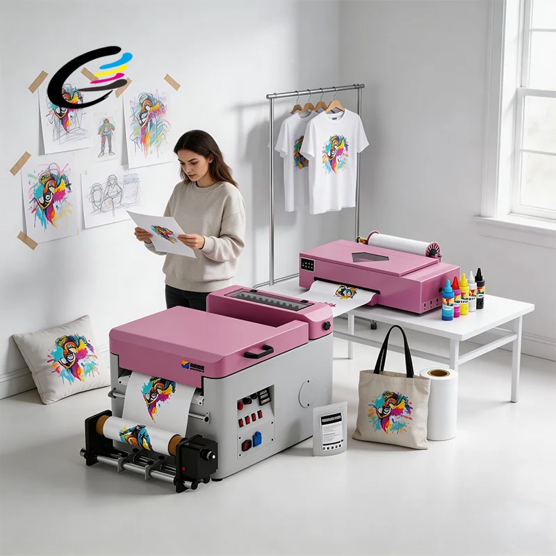 US stock, direct shipping. XP600 A3+DTF printer with printhead white ink circulation and no clogging.