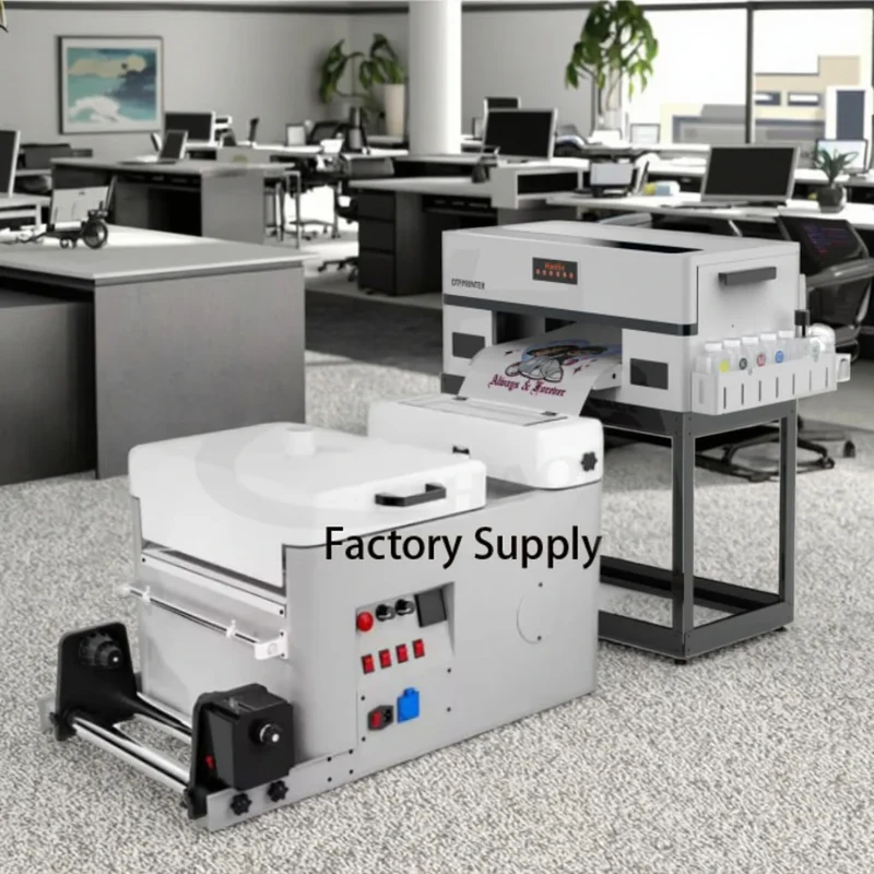 New Arrival A3 Black DTF Powder Shaker Machine with Roller Wrapper & Heater for T-Shirt Textile Printing