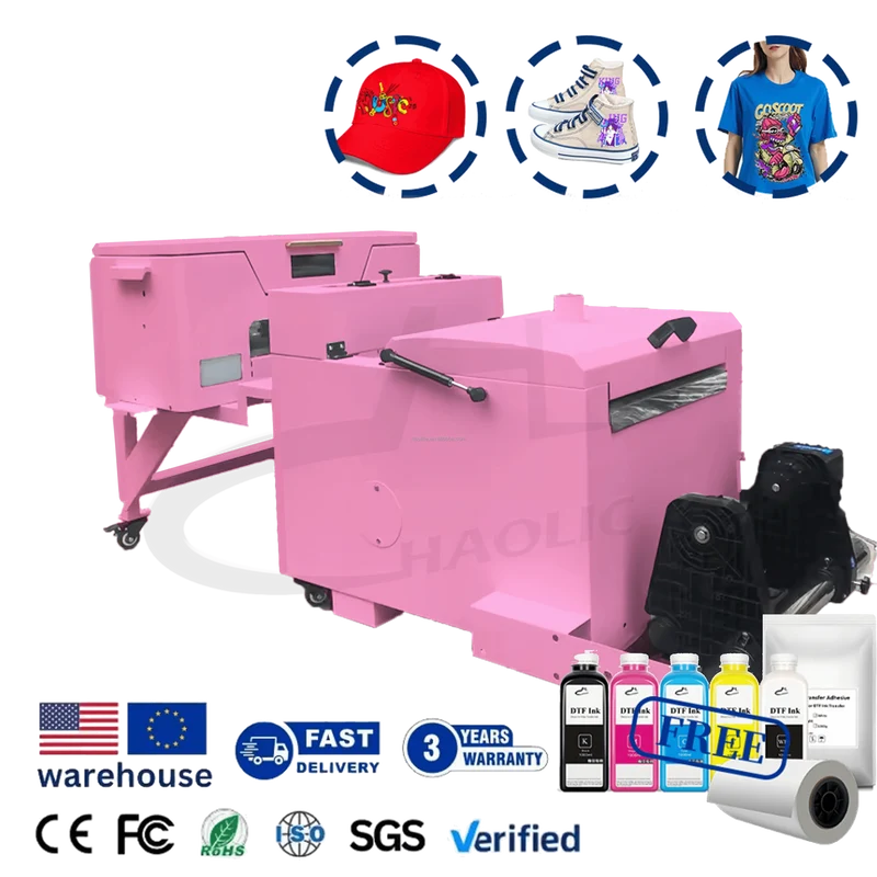 New Arrival A3 Black DTF Powder Shaker Machine with Roller Wrapper & Heater for T-Shirt Textile Printing